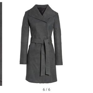 Elie Tahari Jacqueline Belted Trench Leather Coat